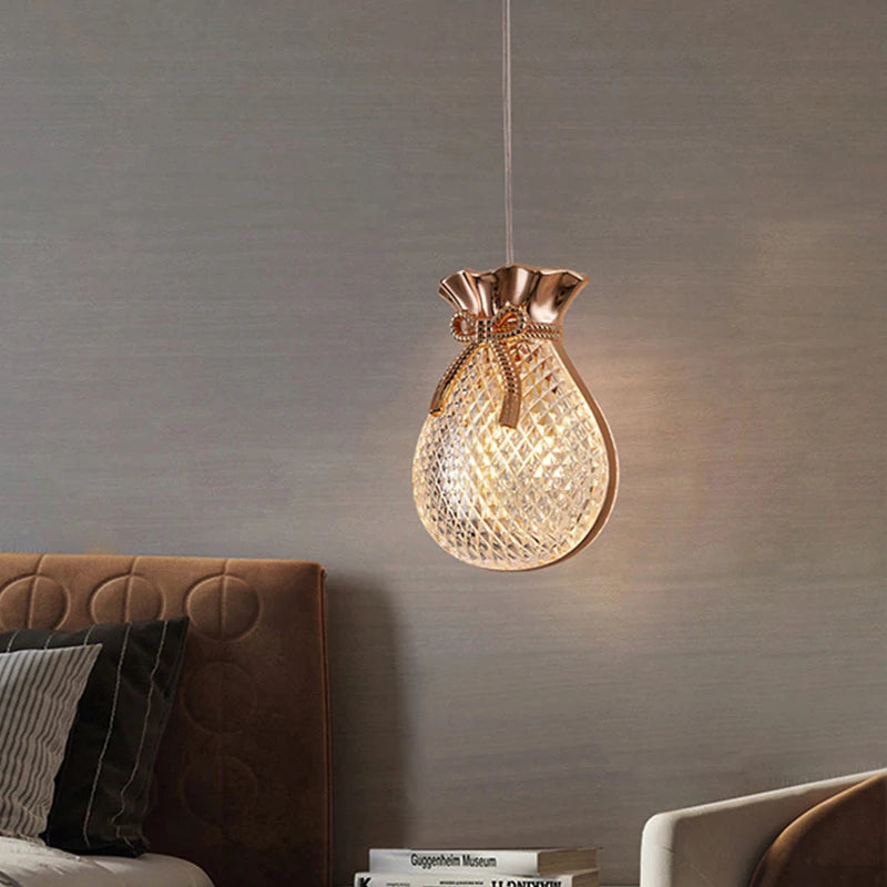 Lustre nordique ovale en cristal LED