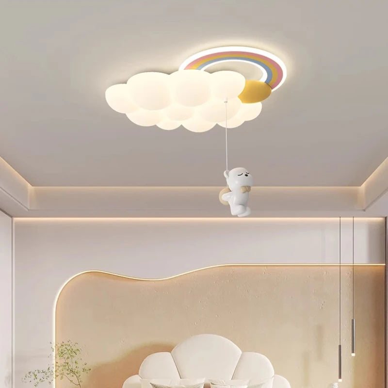 plafonnier led nuage arc-en-ciel pour chambre enfant - vue 5 sur 10