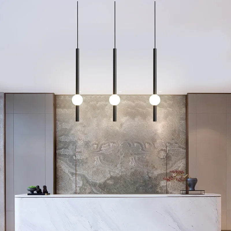 lustre à barre longue suspension avec éclairage led