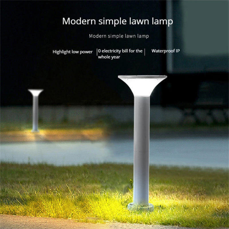 lampe solaire à led pour jardin et extérieur moderne - vue 2 sur 12