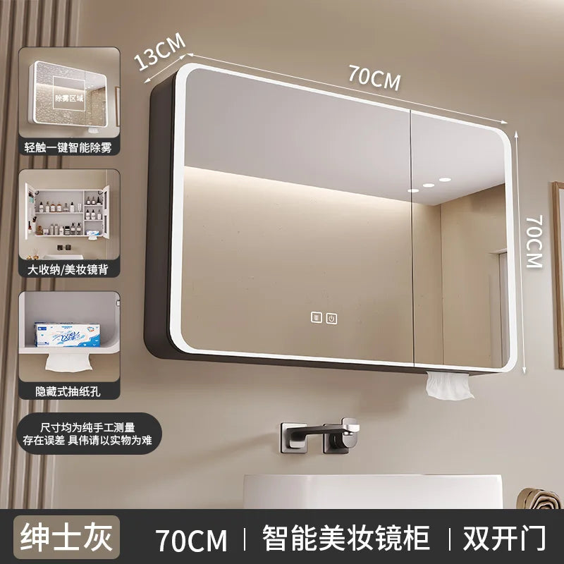 armoire intelligente avec rangement éclairé et toilettes séparées - vue 12 sur 14