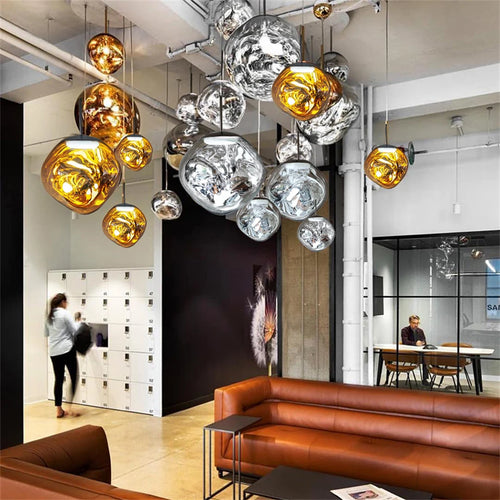 Lustres LED de lave modernes éclairage en PVC salon déco lampe suspendue luminaires de cuisine éclairage de lustre d'intérieur à la maison - vue 5 sur 17