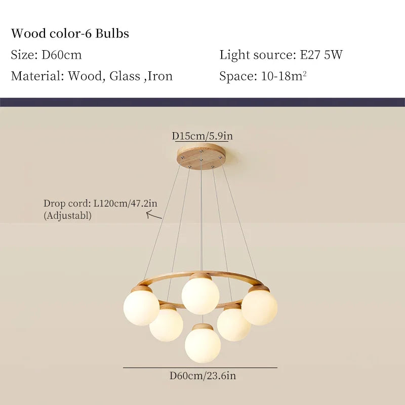 lustre en bois design pour décoration contemporaine maison - vue 14 sur 14