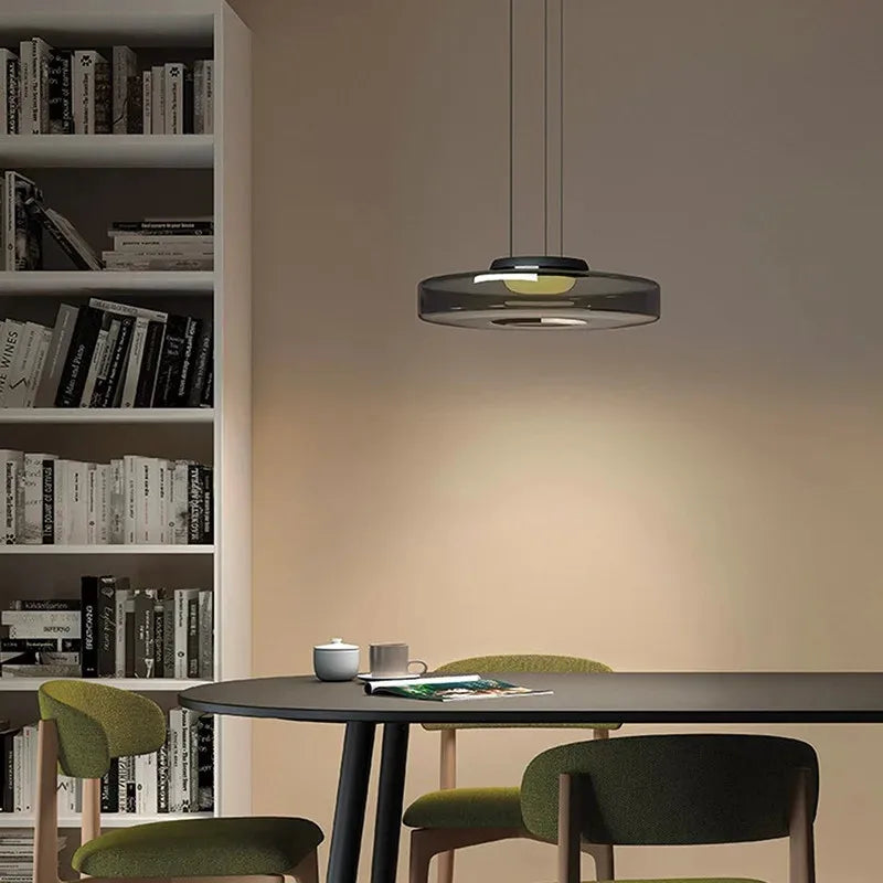 suspension design danois bohème abat-jour en verre pour tables basses - vue 4 sur 24