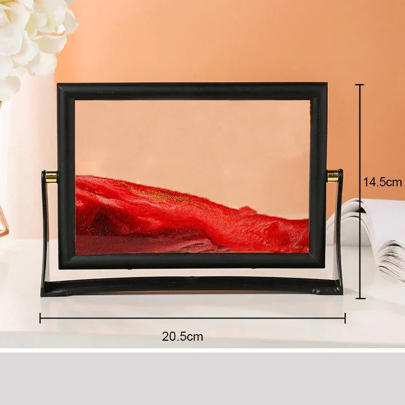 paysage de sable rotatif en verre 3D créatif décoratif