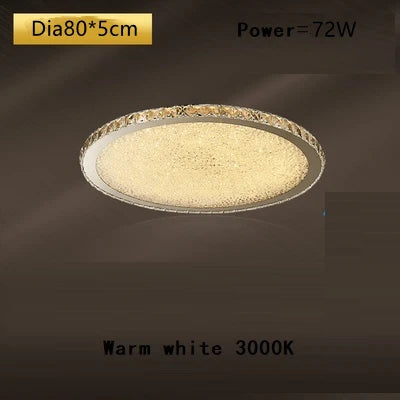 plafonnier led rond en cristal k9 design nordique luxueux romantique et chaleureux - vue 27 sur 28