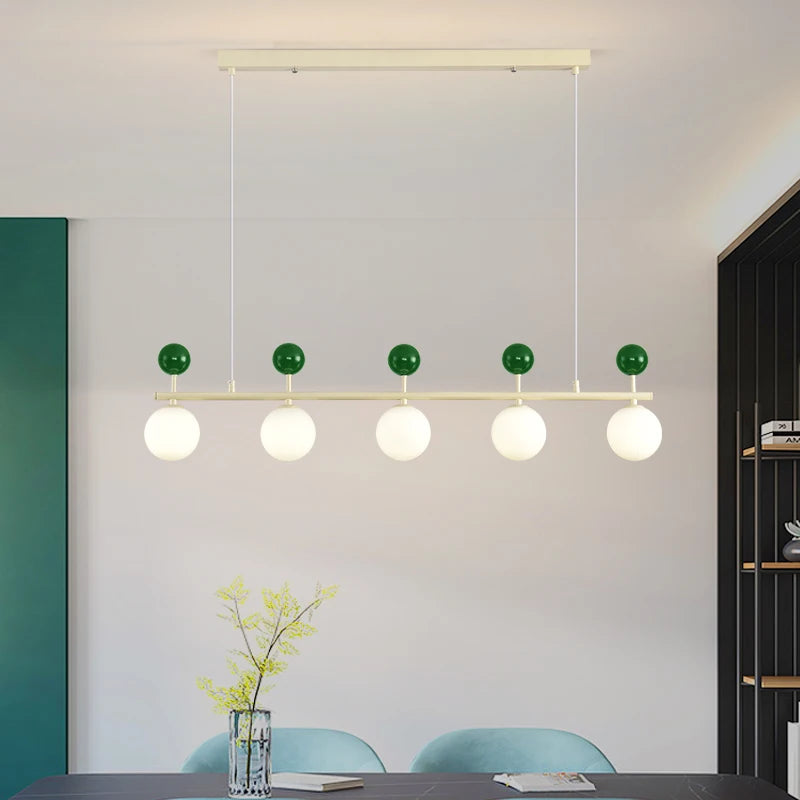 suspension moderne en verre avec anneau métallique dynamique - vue 4 sur 16