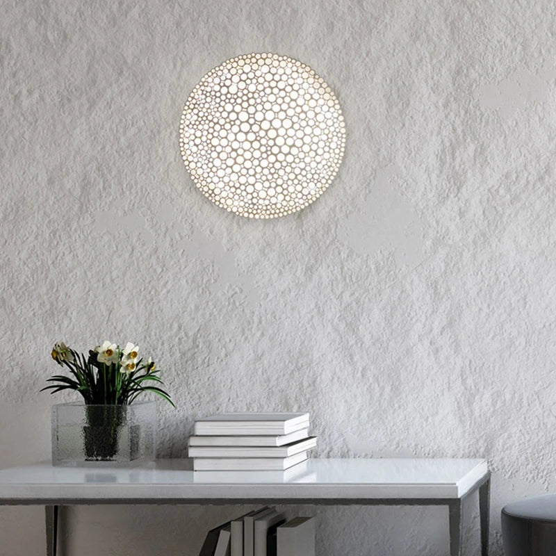 plafonnier led minimaliste en nid d'abeille créatif et élégant - vue 5 sur 12