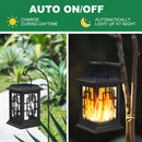 lot de 2 lanternes solaires décoratives à flamme vacillante