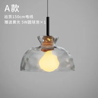 lampe suspension led japonaise bois verre décor luminaire