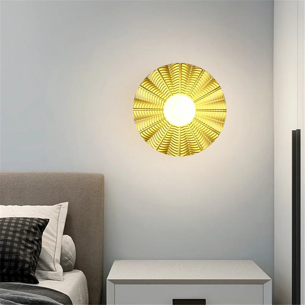 applique murale LED ronde en métal nordique décoratif pour intérieur moderne - vue 3 sur 23