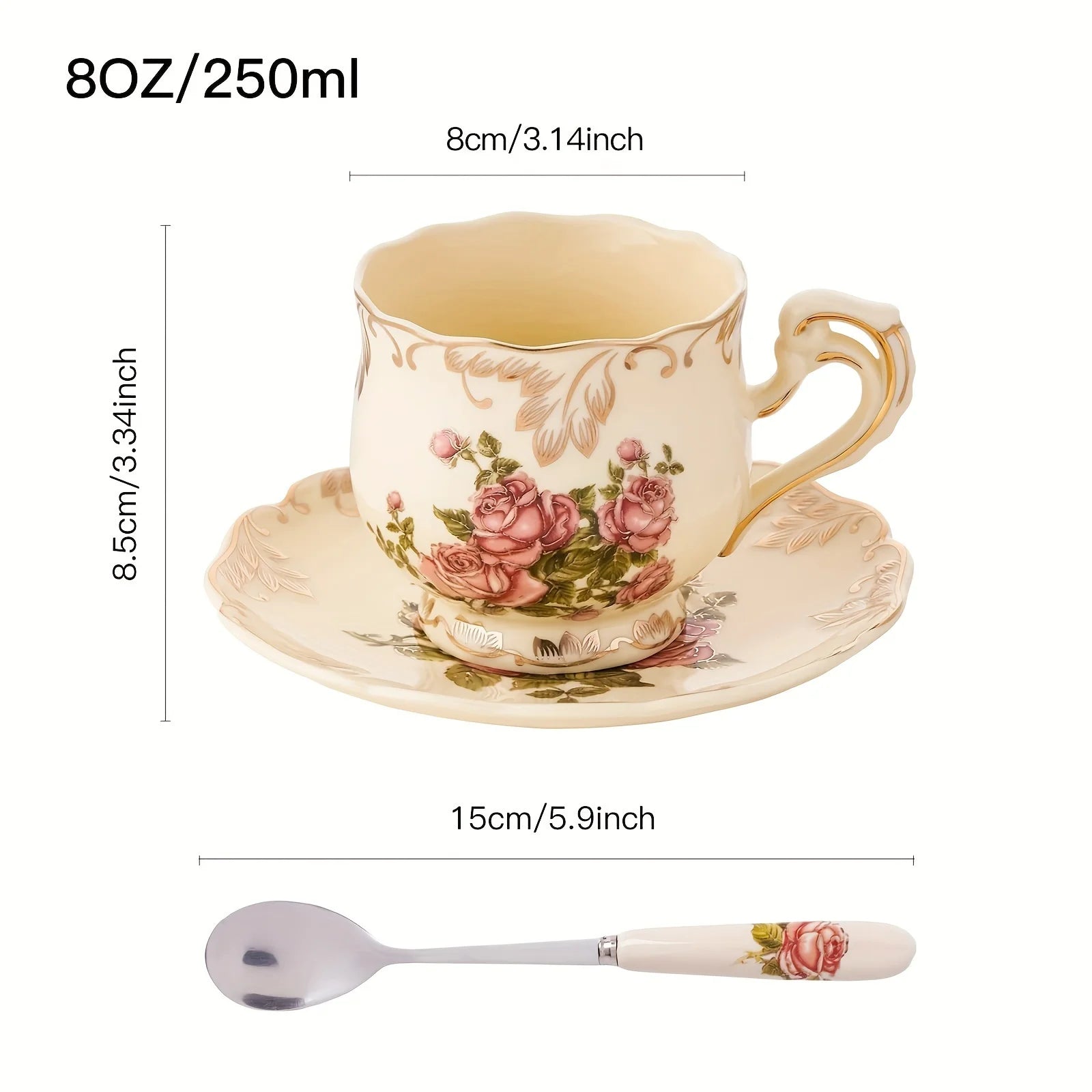 theiere ceramique avec soucoupe style elegant tea time