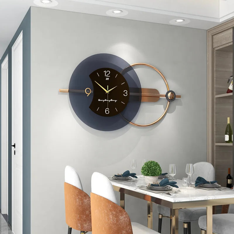 horloge murale 3d design moderne silencieuse décoration artistique nordique - vue 8 sur 7