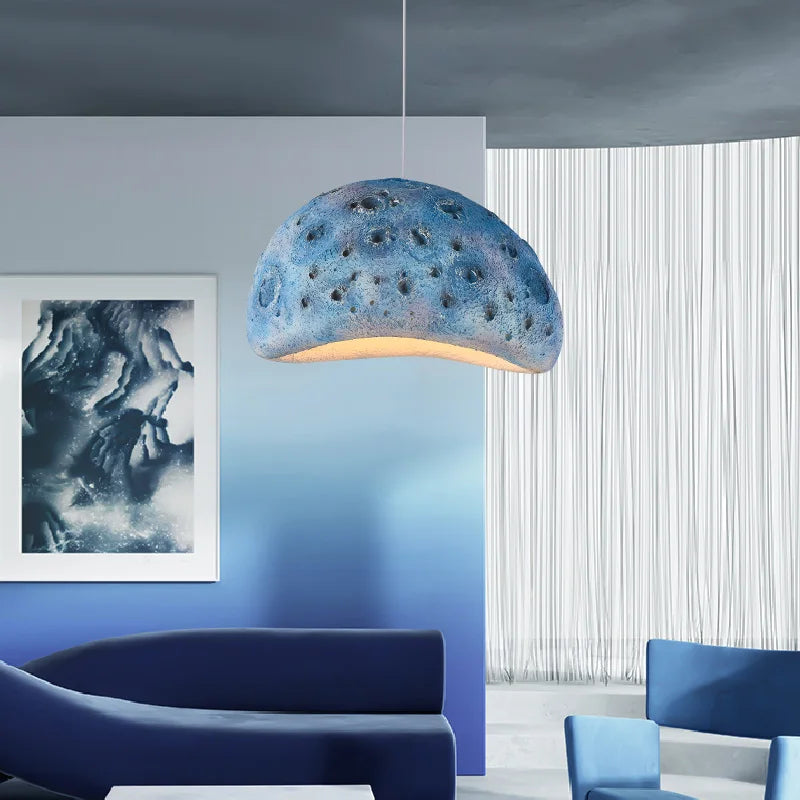 Suspension nordique étoile bleue planète lune espace thème Restaurant hôtel chambre à coucher lampe de salon Suspension pour chambre d'enfant