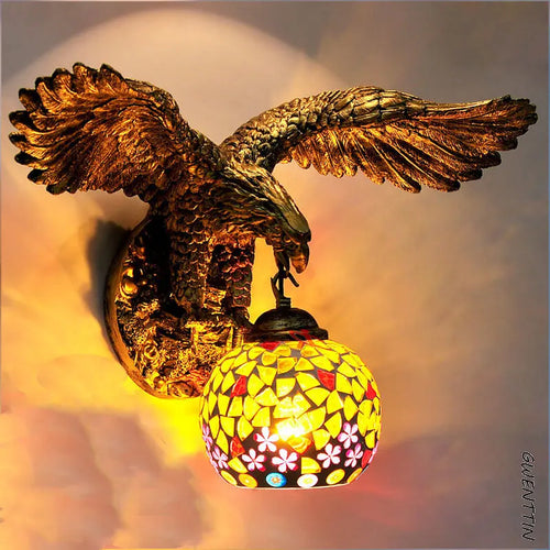 applique murale eagle décoration rétro bohème lumineuse artistique - vue 6 sur 18