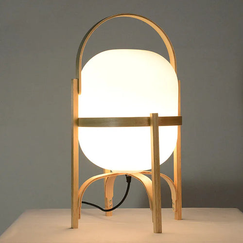lampe sur pied bois moderne art éclairage table salon étude chambre portable