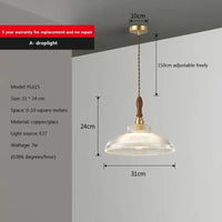 Suspension design conique en Verre Nordique Vintage