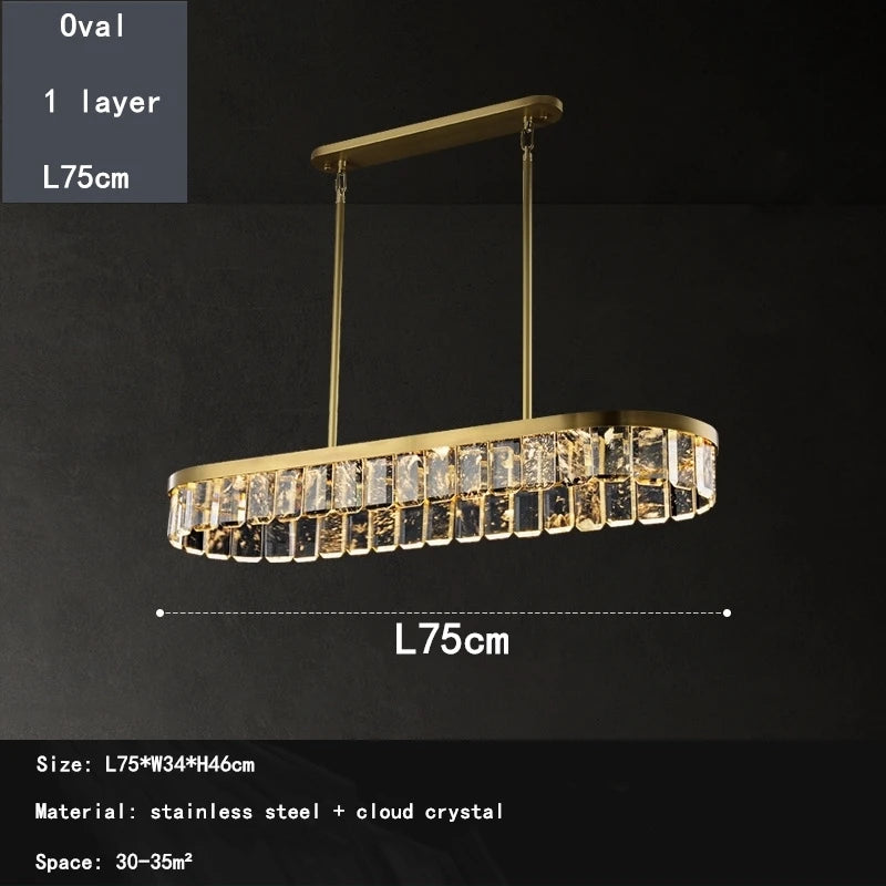 lustre en cristal multicouche nuage et brume pour hôtel avec corps en acier - vue 11 sur 15