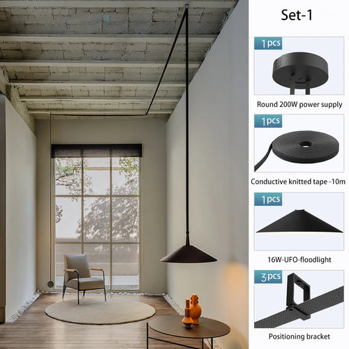 lampe led en tissu tricoté bande lumineuse pour loft - vue 28 sur 28