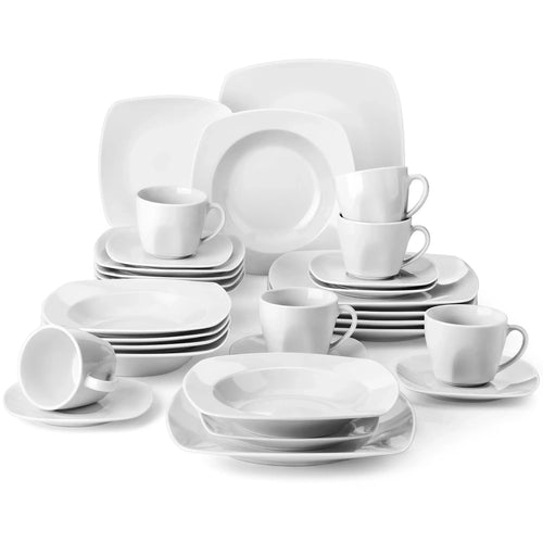 service de table porcelaine malacasa 30 pieces moderne
