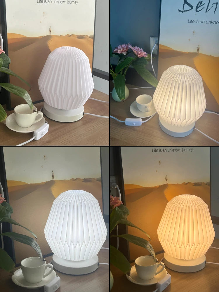 Lampe à poser Abat-jour imprimé en 3D de Style crème française