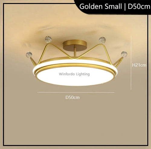 suspension pour enfants couronne leds moderne winfordo - vue 13 sur 12