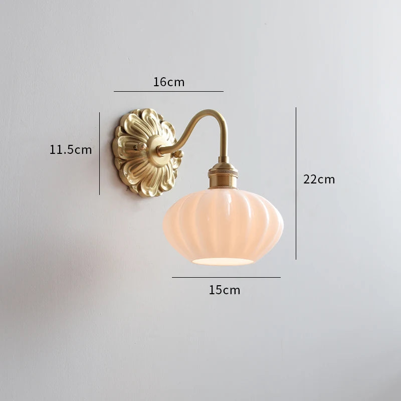 applique led verre gris fumé cuivre moderne intérieur - vue 9 sur 23