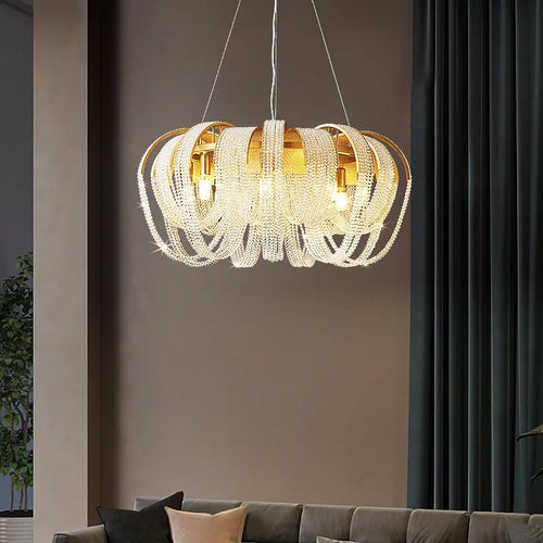 lustre en cristal de luxe pampilles modèle 	 pour hôtel