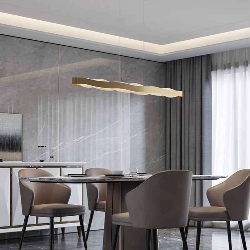 lustre moderne suspendu éclairage intérieur design élégant lumineux - vue 6 sur 13