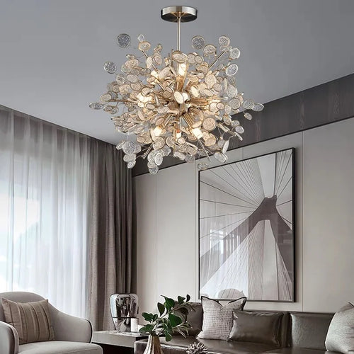 2023 Light Luxury LED Ceiling Chandelier Trend Villa Living Dining Room Pendant Lamp Modern Lustre Bedroom Hanging Light Fixture - vue 5 sur 13