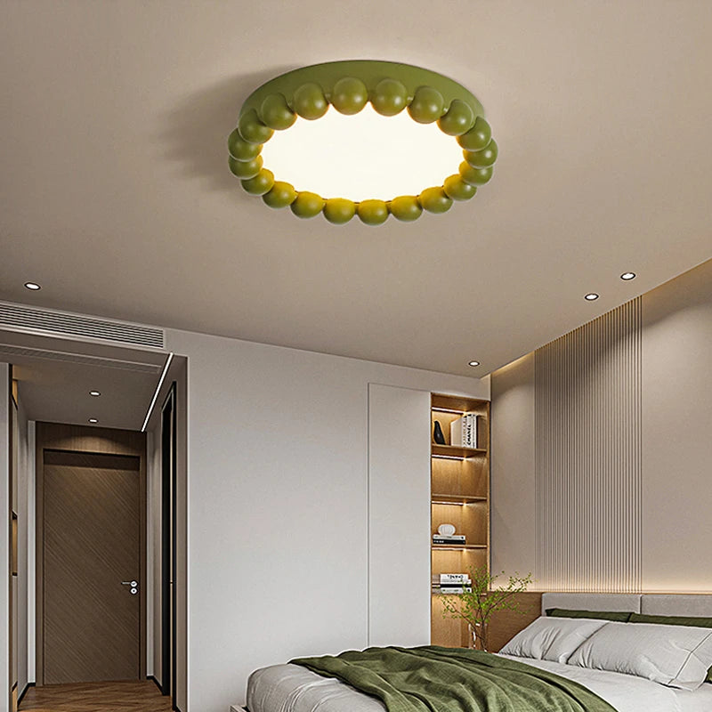 Plafonnier LED circulaire de Style crème nordique