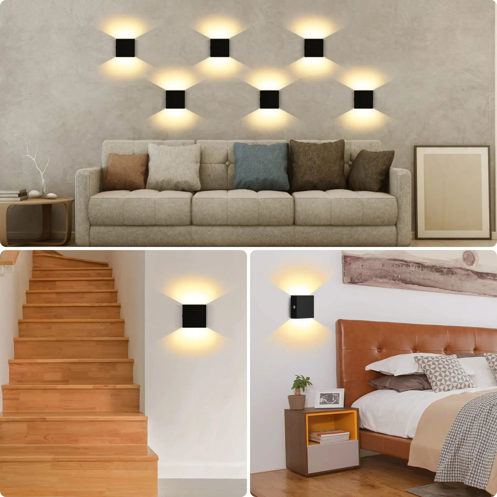 applique murale led rechargeable sans fil avec capteur humain usb - vue 6 sur 10
