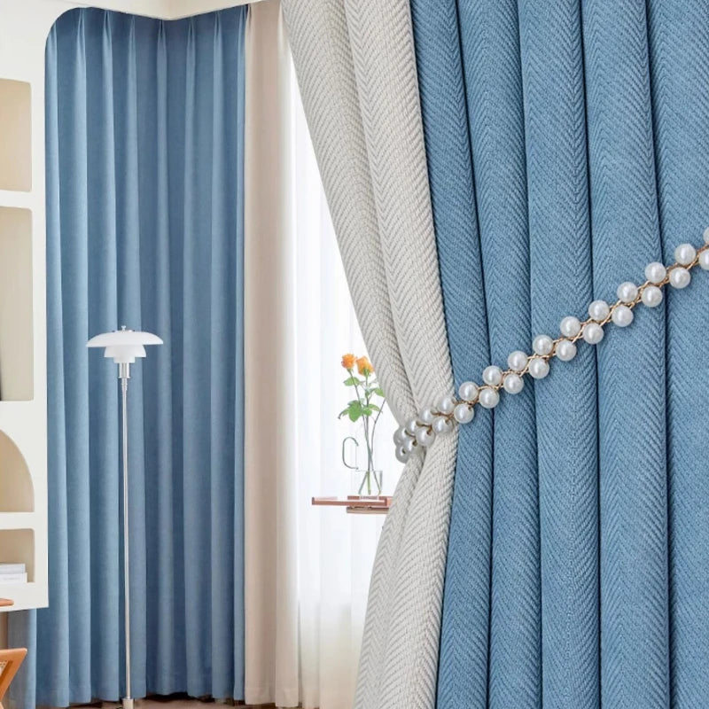 Rideau occultant moderne plissé pour salon chambre fenêtre - vue 2 sur 19