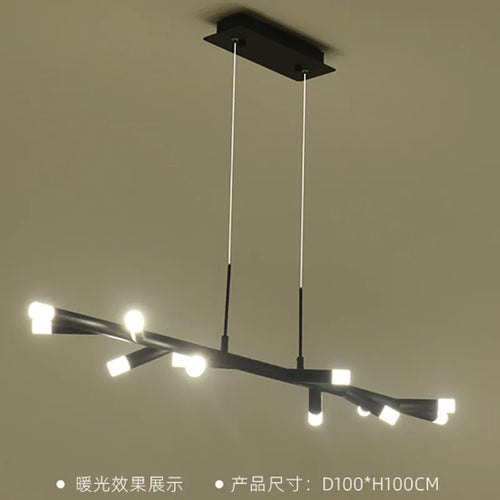 lustre moderne à LED pour décoration intérieure nordique - vue 2 sur 9