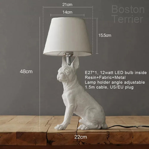 lampe de table led moderne design chiot nordique pour enfants - vue 16 sur 16