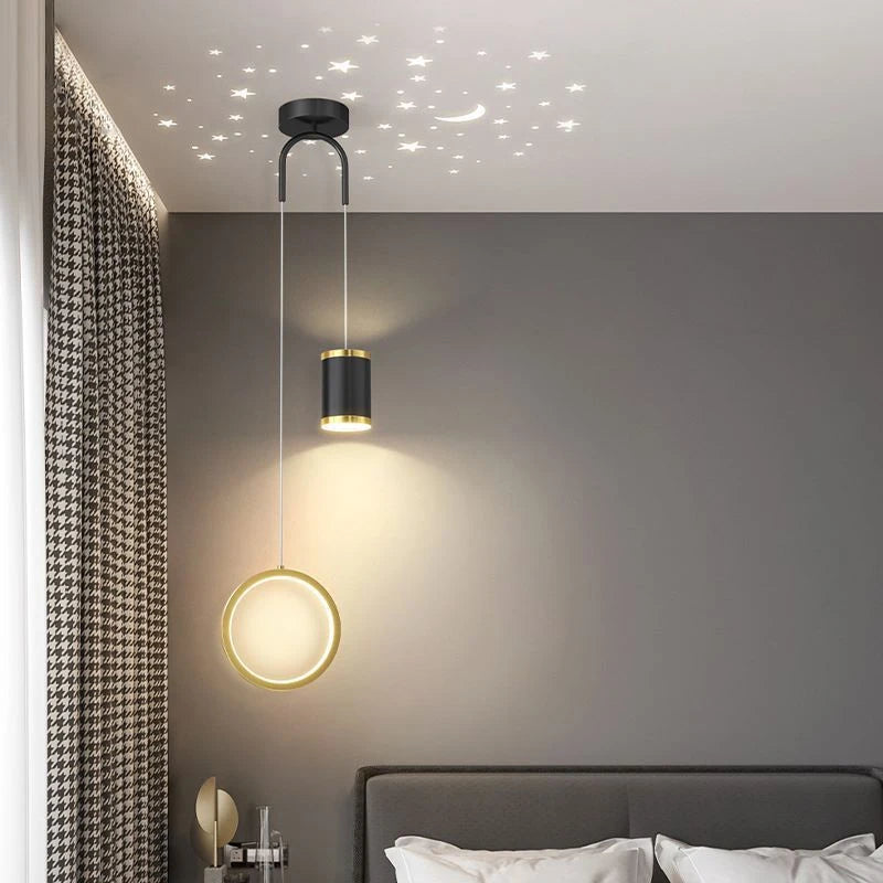 lustre led moderne à suspension pour intérieur nordique décoratif - vue 4 sur 9