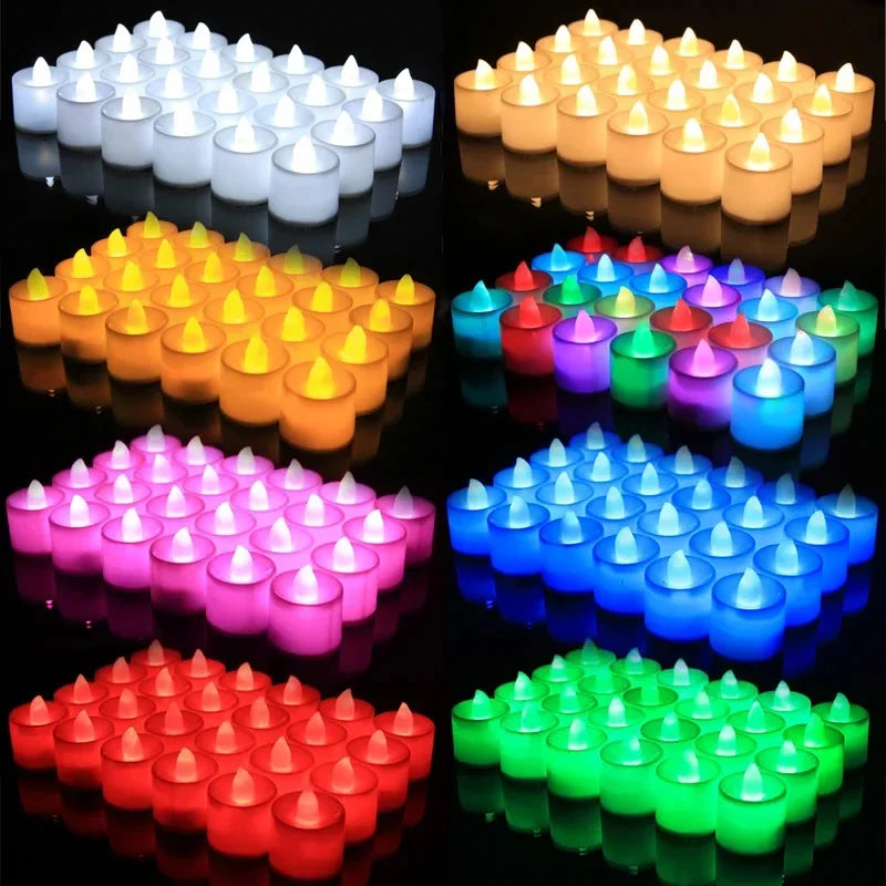 bougies led sans flamme décoration fête mariage noël en forme de cœur - vue 5 sur 14