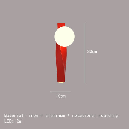 applique murale led en aluminium et verre rotatif - vue 11 sur 12