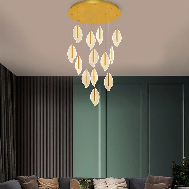 lustre moderne en acrylique pour éclairage décoratif intérieur - vue 5 sur 12