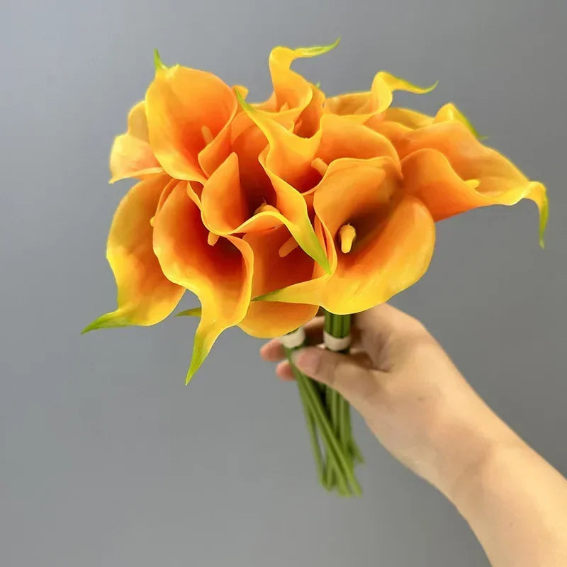 lot de 2 bouquets de lys calla artificiels pour décoration de mariage - vue 6 sur 11