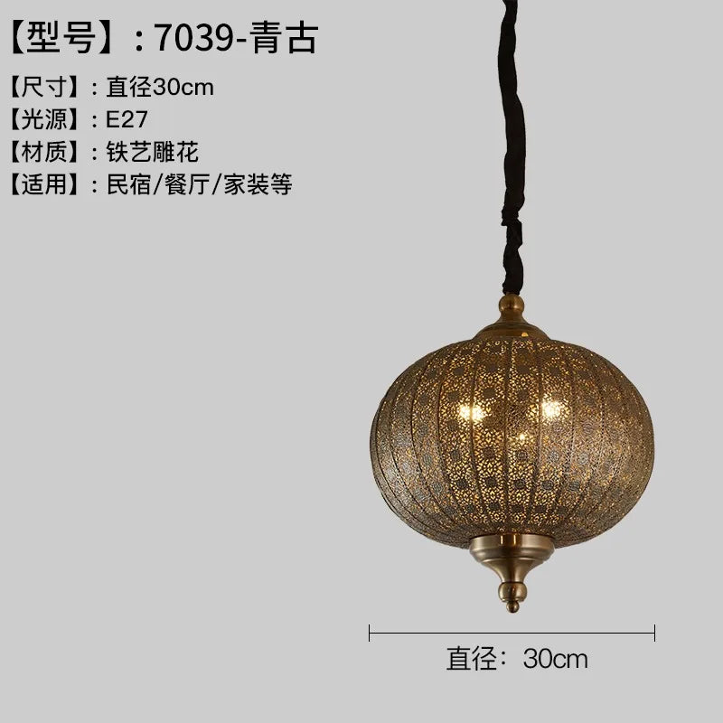 suspension marocaine vintage design pour café et restaurant - vue 8 sur 10