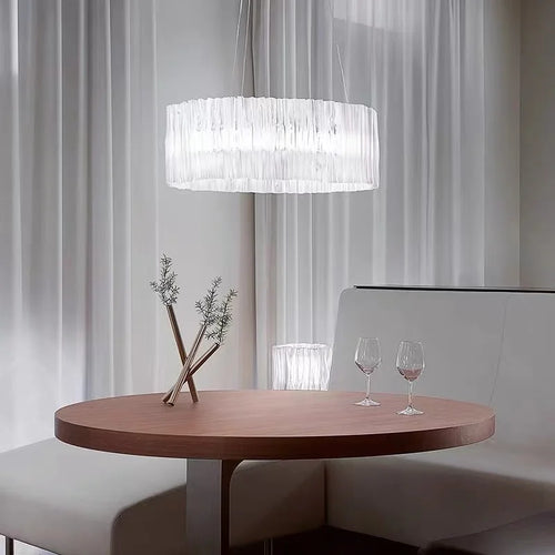lustre acrylique design italien pour restaurant hôtel led - vue 4 sur 6