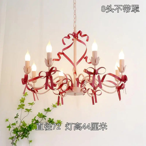 lustre mignon pour enfants éclairage suspendu avec nœud décoratif - vue 14 sur 14