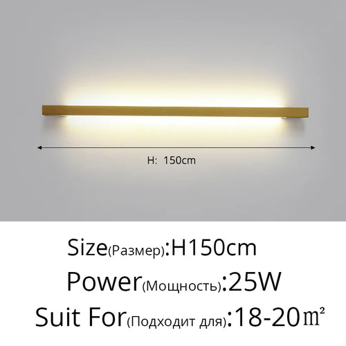 applique murale à bande led minimaliste moderne et créative - vue 14 sur 16