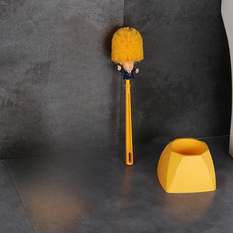 fournitures de toilette trump brosse de nettoyage amusante et pratique
