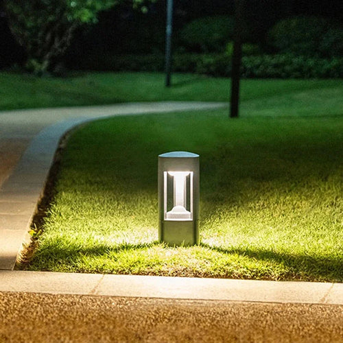 borne lumineuse led pour éclairage extérieur jardin terrasse et allée - vue 4 sur 13