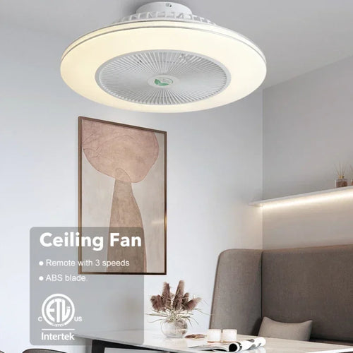 ventilateur de plafond led invisible avec télécommande moderne