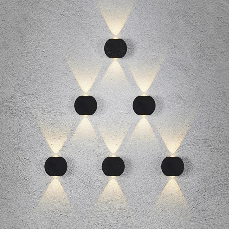 applique murale led hémisphère quatre côtés pour extérieur et balcon - vue 3 sur 8