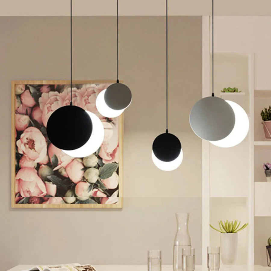 suspension moderne lumière décorative design lune intérieur - vue 4 sur 10