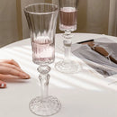 Verres champagne cristal rayures style rétro dégustation